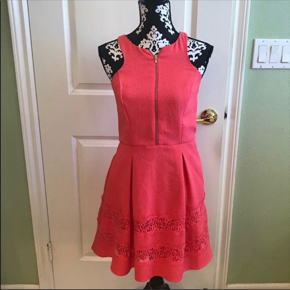 Express reddish laced dress